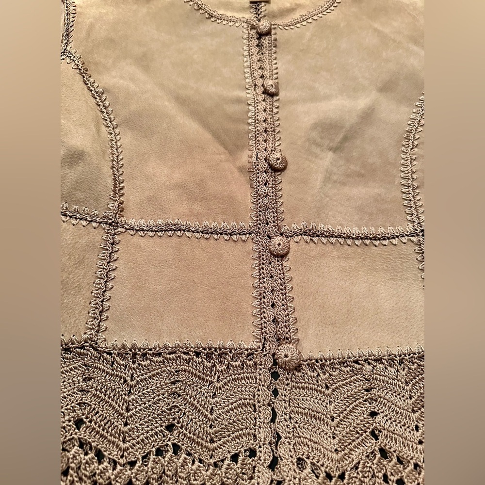 Scully leather and crochet western blazer - Picture 3 of 8